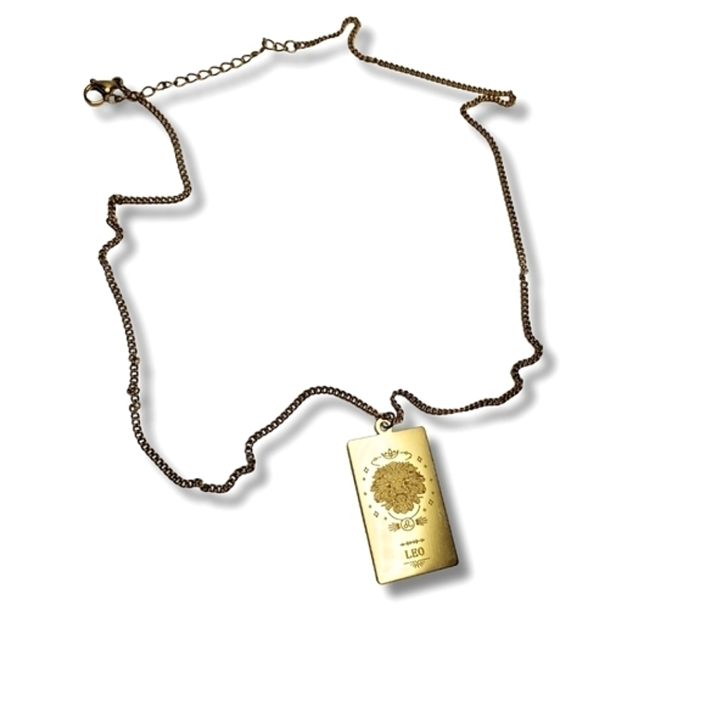 18K Gold Plated Leo Zodiac Adjustable Necklace